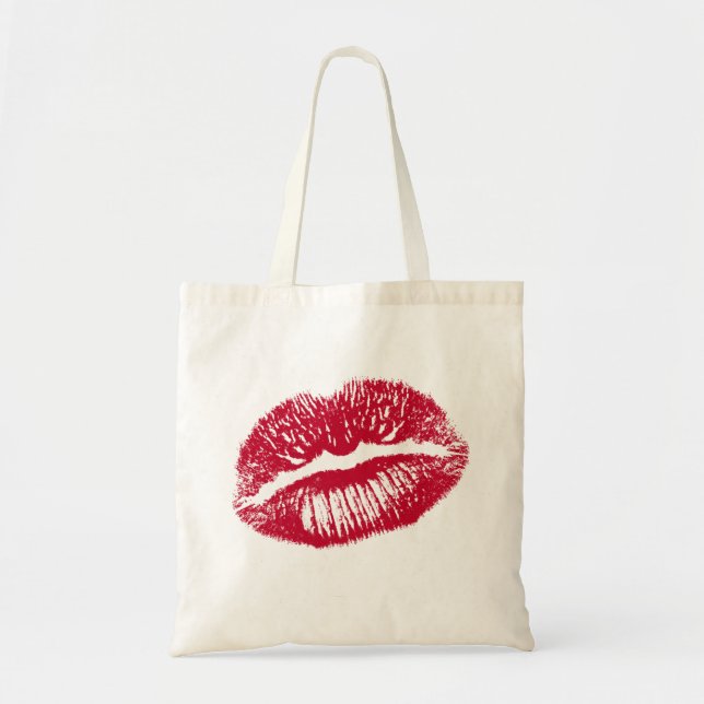 Tote Bag Le Baiser, Lèvres Rouges (Devant)