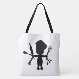 Tote Bag Le Baker Jongle Ses Ustensiles / Outils Bleu