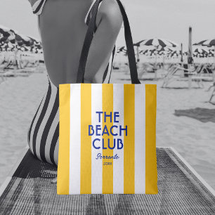 Tote Bag Le Beach Club Sorrento Cabana Jaune Stripe
