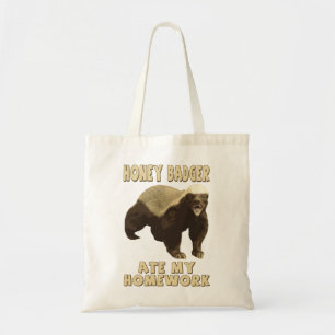 Tote Bag Le blaireau de miel a mangé mon travail !