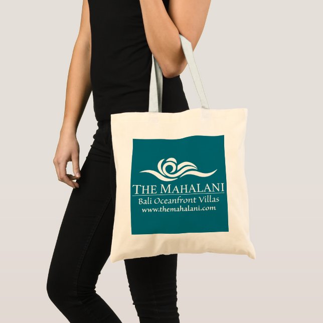 Tote Bag Le bleu de Mahalani avec le blanc (Devant (produit))