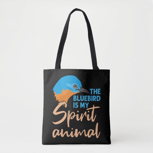 Tote Bag Le Bluebird est mon animal d'esprit (Devant)