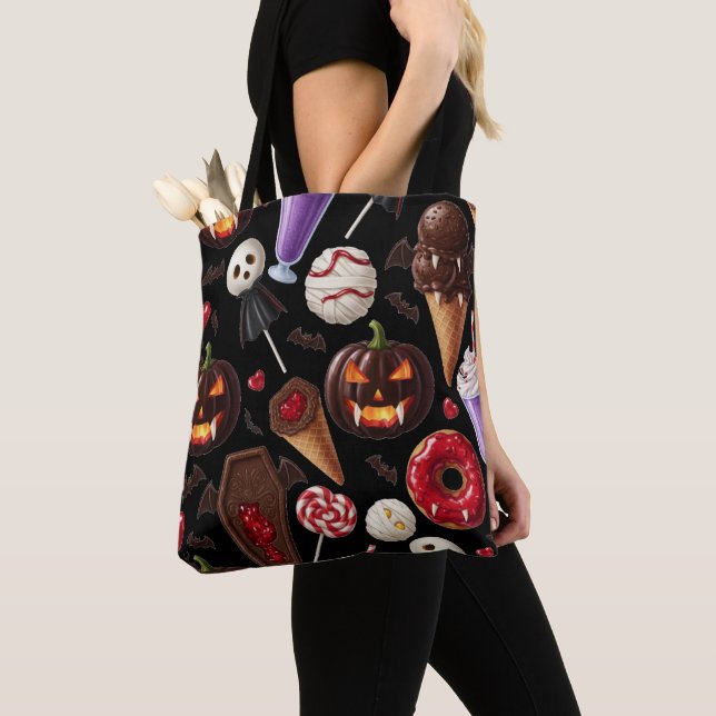 Tote Bag Le bonbon d'Halloween de Dracula (De près)