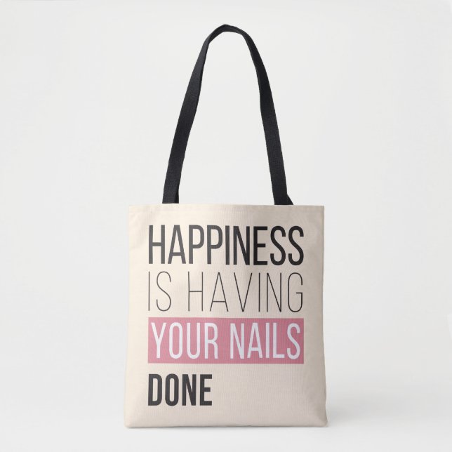 Tote Bag Le bonheur a vos clous faits (Devant)