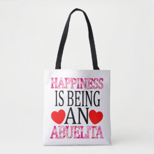 Tote Bag Le Bonheur Est D'Être Une Mère Abuelita Floral Mim