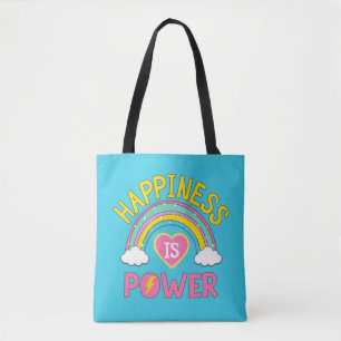 Tote Bag Le bonheur est Power Rainbow