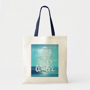 Tote Bag Le bonheur vient dans l'eau salée