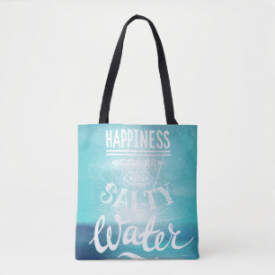 Tote Bag Le bonheur vient dans l'eau salée