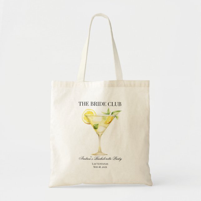 Tote Bag Le Bride Social Club Lemon Cocktail Bride (Devant)
