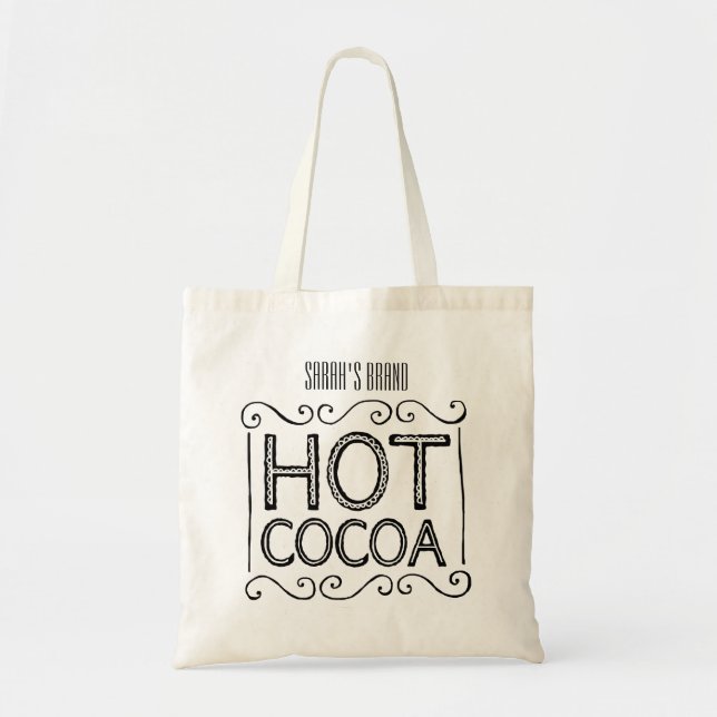 Tote Bag Le cacao chaud ajoutent votre nom (Devant)