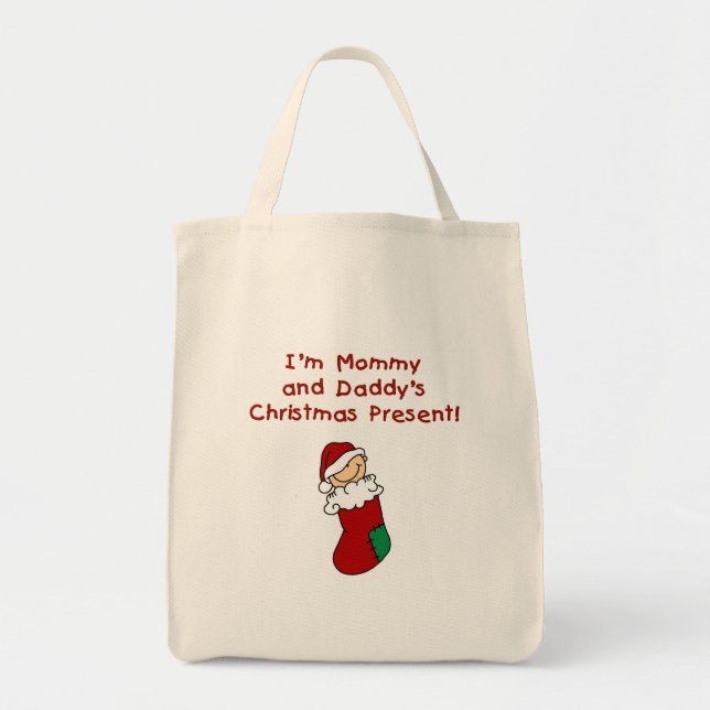 Tote Bag Le cadeau de Noël de maman et papa (Devant)