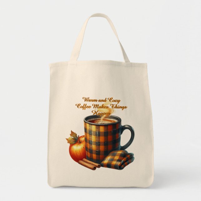 Tote Bag Le café fait avancer les choses (Devant)