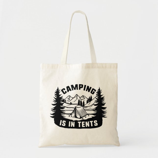 Tote Bag Le Camping Est Dans Des Tentes (Devant)