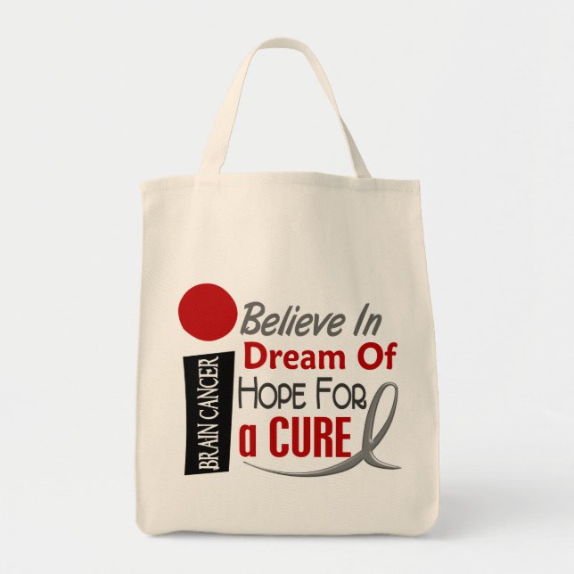 Tote Bag Le cancer du cerveau CROIENT l'ESPOIR RÊVEUR (Devant)