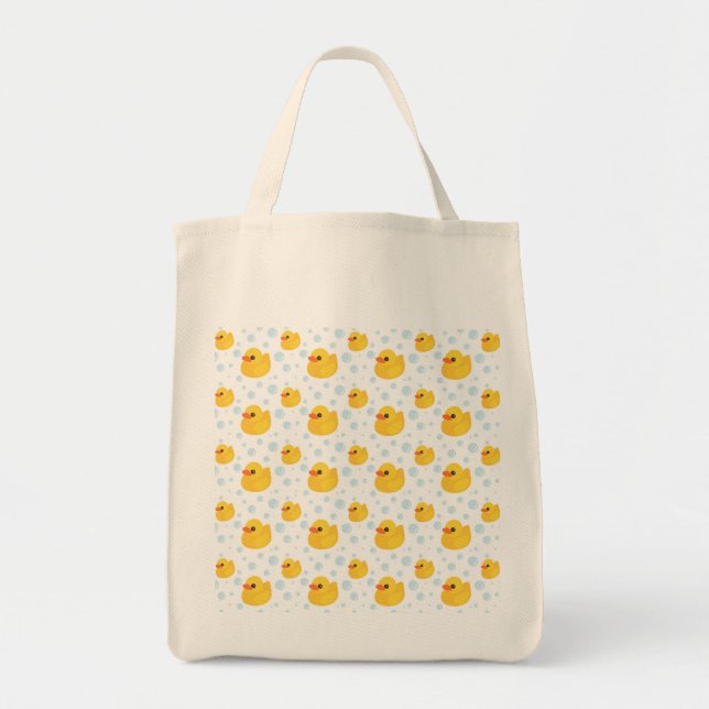Tote Bag Le caoutchouc jaune adorable penche Duckies (Devant)
