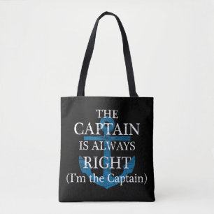 Tote Bag Le capitaine a toujours raison et je suis le capit