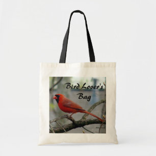 Tote Bag Le cardinal masculin "de l'amant d'oiseau"