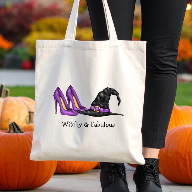 Tote Bag Le Casquette et les chaussures de sorcière Hallowe (Disclaimer: This image is a digital mockup.)