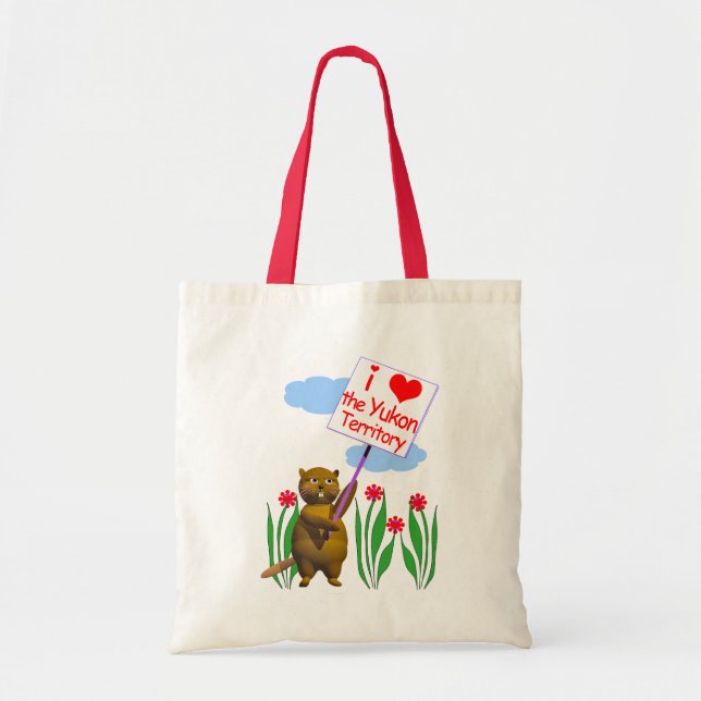 Tote Bag Le castor canadien aime le Yukon (Devant)