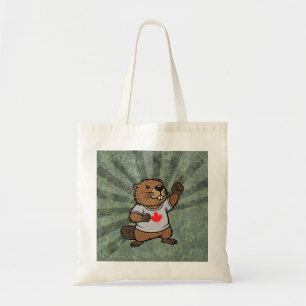 Tote Bag Le Castor Canadien Coule Haut Le Canada Patriotiqu