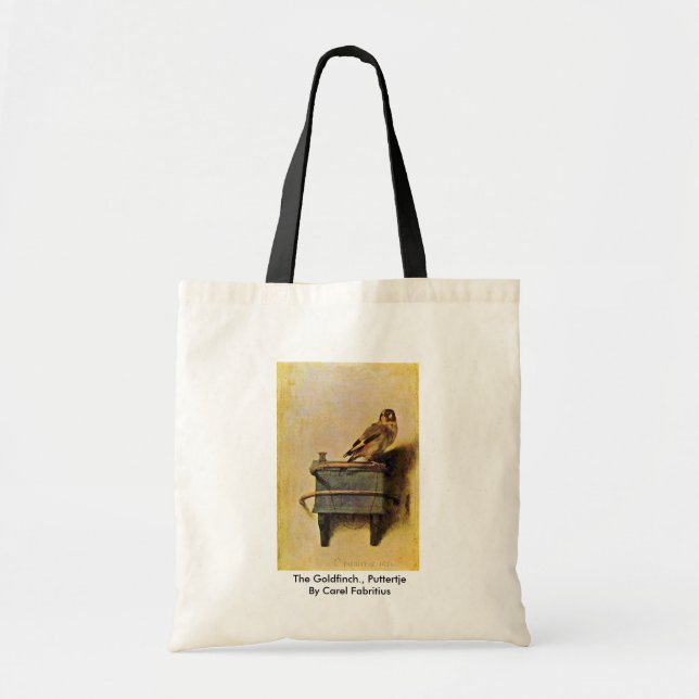 Tote Bag Le chardonneret., Puttertje par Carel Fabritius (Devant)