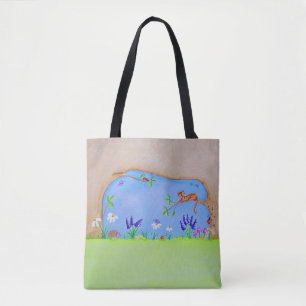Tote Bag Le chat au gingembre dans une Fourre-tout d'aquare