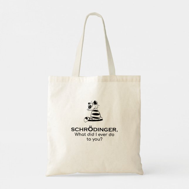 Tote Bag Le Chat de Schrödinger Science Philosophie Mignonn (Dos)