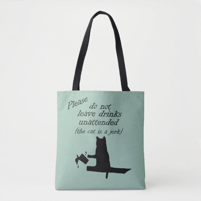 Tote Bag Le chat est un Jerk (Devant)