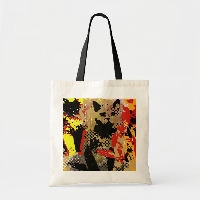 Tote Bag le chat noir (Devant)