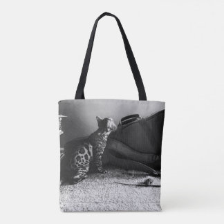 Tote Bag Le chat rencontre la guitare