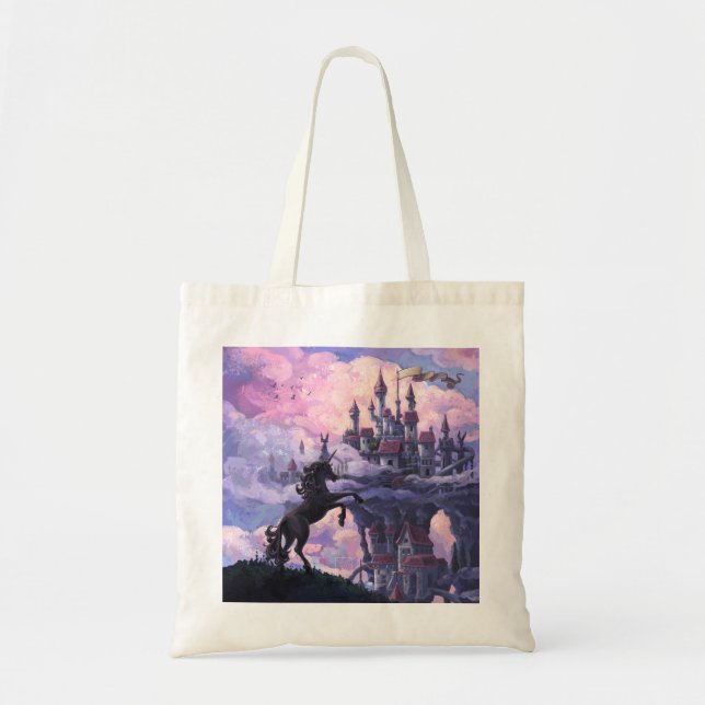 Tote Bag Le château de Unicorn (Devant)