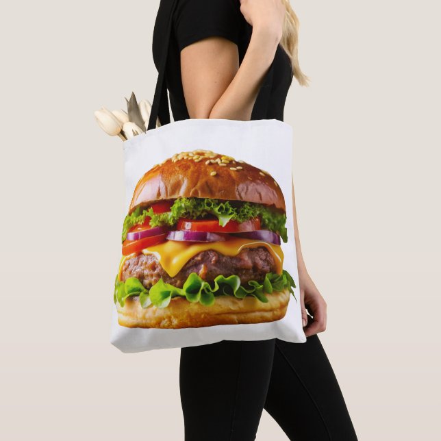 Tote Bag Le cheeseburger appétissant de SlipperyJoe crousti (De près)