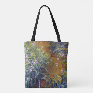 Tote Bag Le chemin à travers les iris par Claude Monet