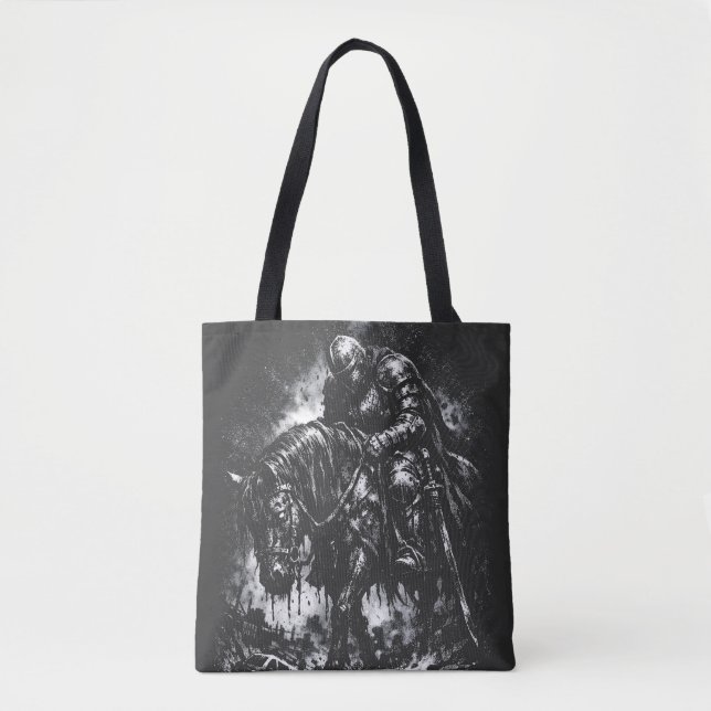 Tote Bag Le Chevalier Déchu par BurnsInHell (Devant)