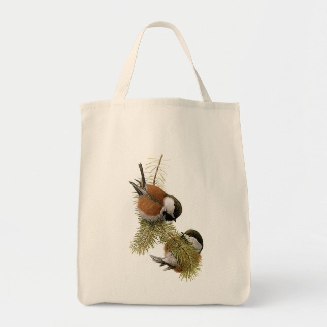 Tote Bag Le Chickadee Châtaigne-soutenu de Fuertes (Devant)