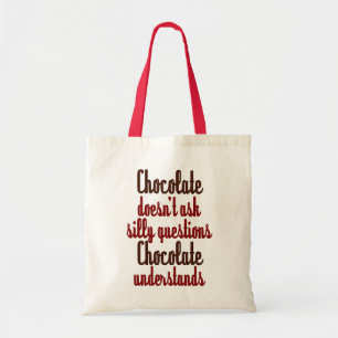 Tote Bag Le "chocolat comprend" la citation drôle
