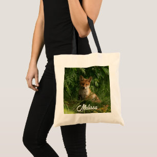 Tote Bag Le chou renard dans une forêt verte