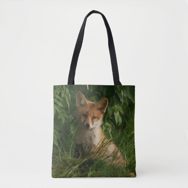 Tote Bag Le chou renard dans une forêt verte (Devant)
