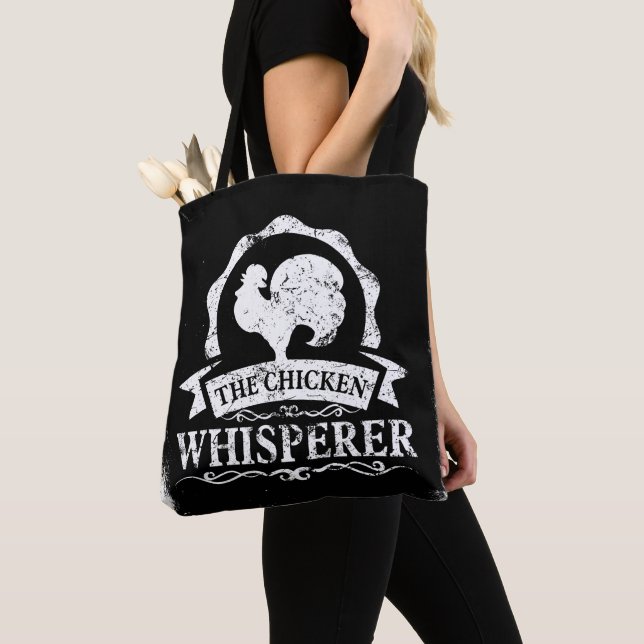 Tote Bag Le Chuchoteur de Poulets Drôle (De près)