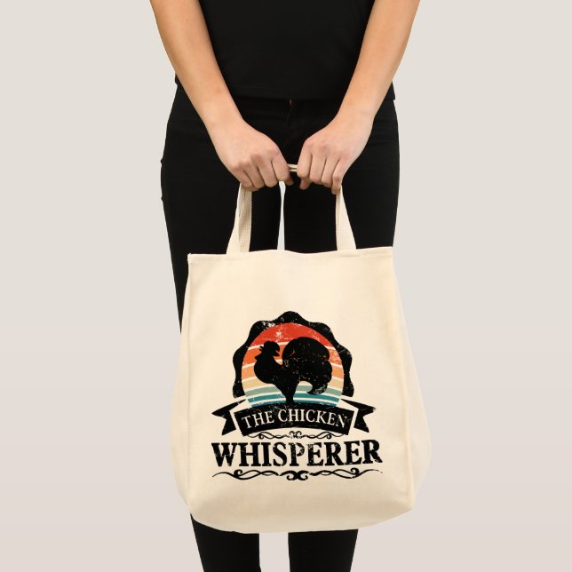 Tote Bag Le Chuchoteur de Poulets Drôle (Devant (produit))