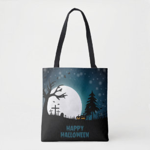 Tote Bag Le cimetière d'Halloween