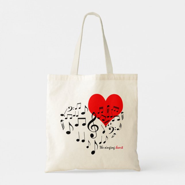 Tote Bag Le Coeur Chantant Romantique (Dos)