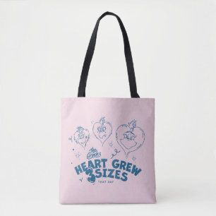 Tote Bag Le cœur du Grinch a grandi de 3 tailles