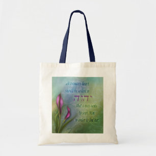 Tote Bag Le coeur d'une femme - zantedeschia