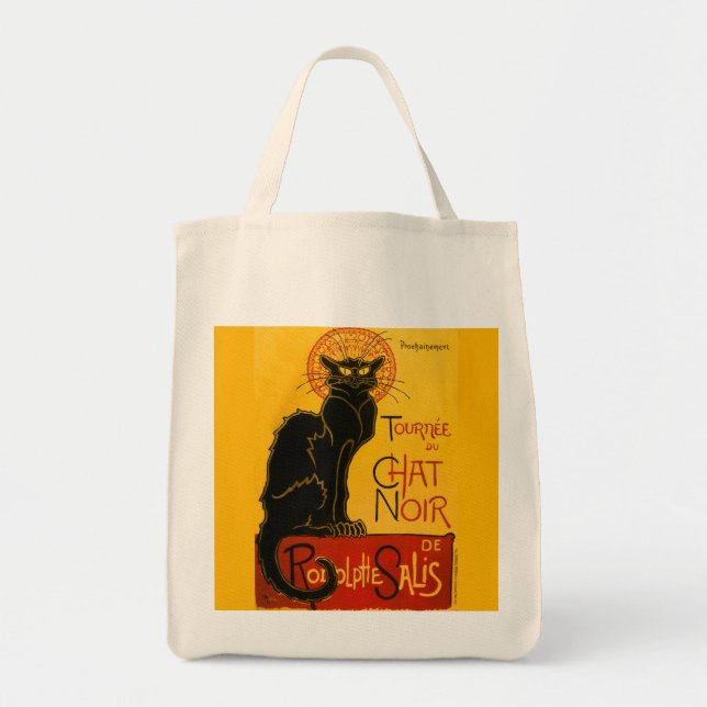 Tote Bag Le Conversation Noir Le Chat Noir (Devant)