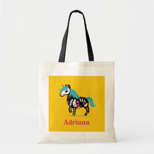 Tote Bag Le crâne à sucre de l'Unicorne d'Halloween