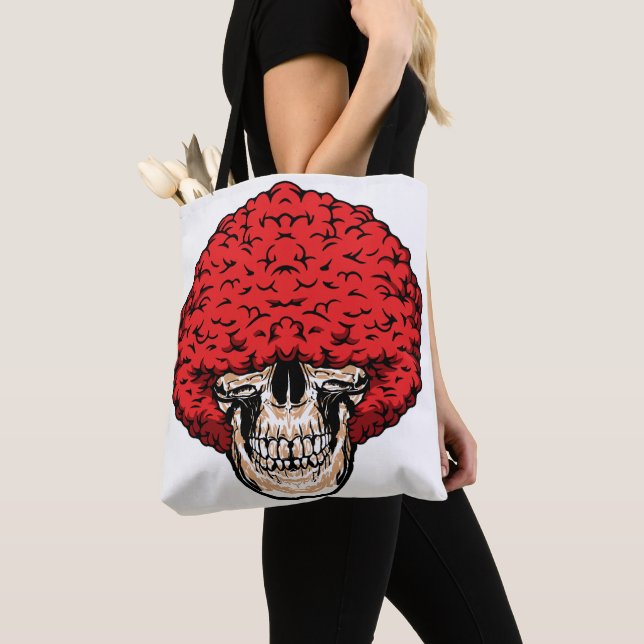 Tote Bag Le crâne d'Afro-Man : Abondante chevelure rousse b (De près)