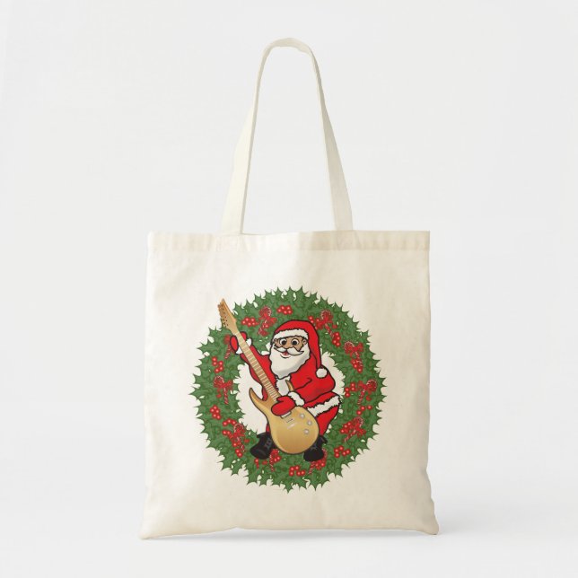 Tote Bag Le crâne de Rockin' Père Noël (Devant)