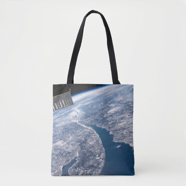 Tote Bag Le Cratère Manicouagan Et Le Saint-Laurent (Devant)