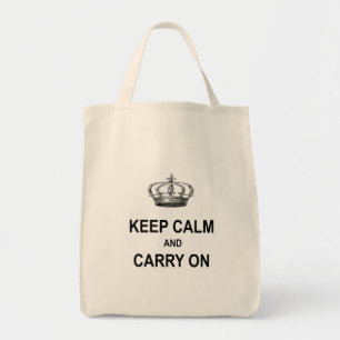 Tote Bag Le cru gardent le calme et continuent la couronne
